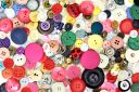 colorful sewing buttons and accessories set