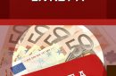 French savings account A with coins and banknotes