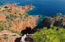 Couleur ocre du massif de l'Esterel, Var, France