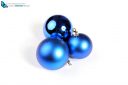 Three Christmas decoration balls isolated on white background