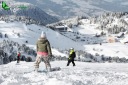 Snowboard sur les pistes